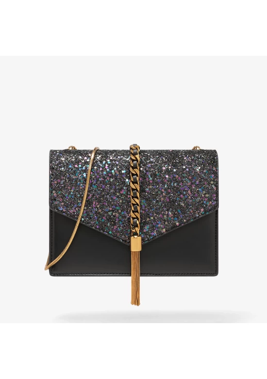 Charles Keith Fashion Tassel Shoulder Bag Black